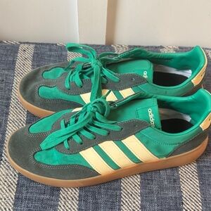Adidas Men's Green and Yellow Sneakers